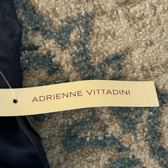 🎅🏻 VINTAGE ADRIENNE VITTADINI DESIGN LONG NAVY/METALLIC GOLD LACE WRAP NWT $68 - Picture 6 of 7